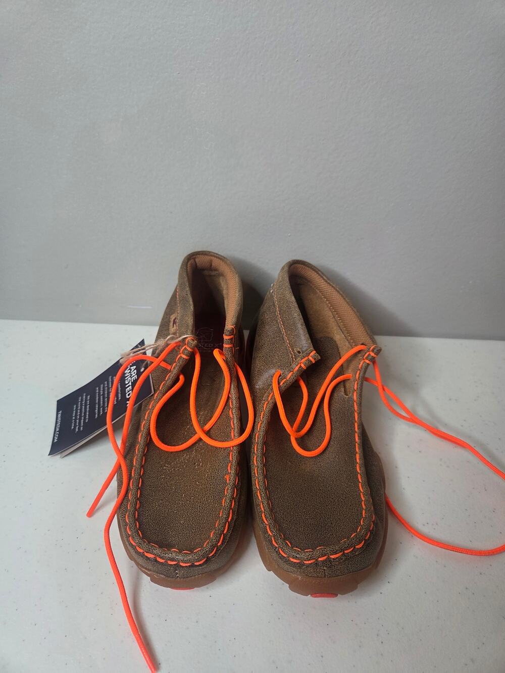 Twisted X YDM0006 Youth Boys Size 2M Chukka Leather Boots Bomber Brown NWT